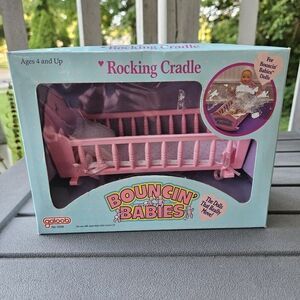Vintage Galoob Bouncin Babies Rocking Cradle. 1988 New in Box. Mint.